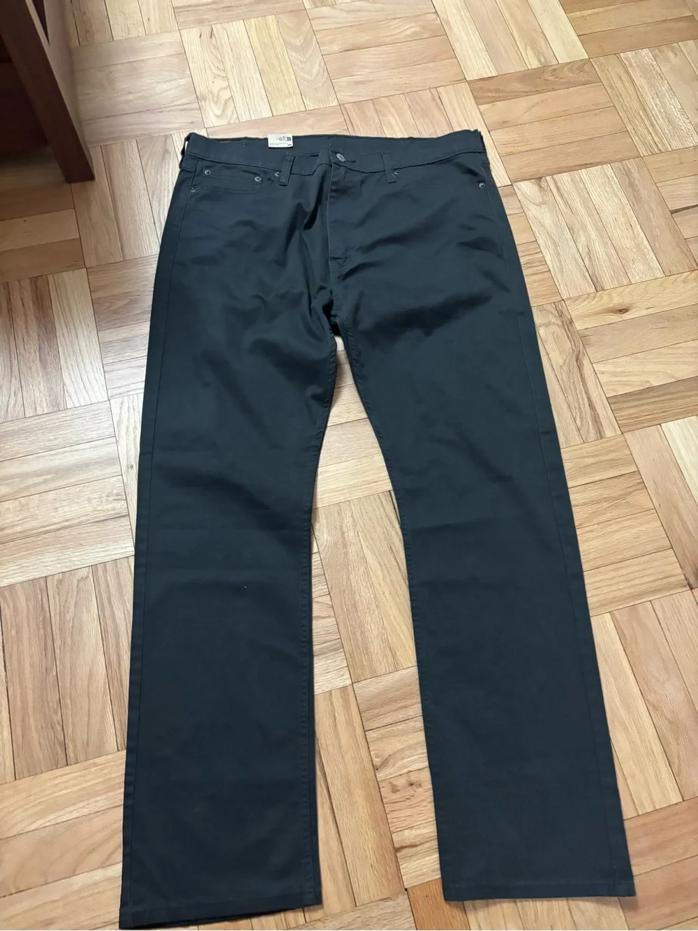 Men's Levi Strauss & Co 513 Size 38 x 32 Chino Dark Gray/ Black